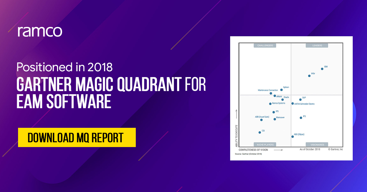 Ramco positioned in Gartner Magic Quadrant for EAM Software